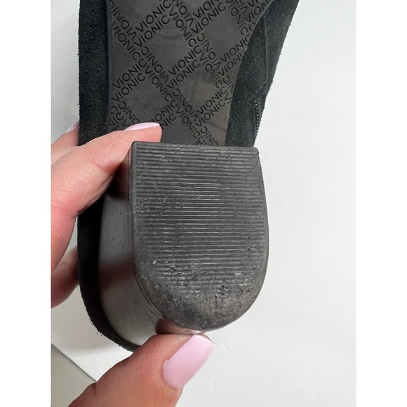 Vionic Comfort Bootie Jessie Size 9.5 Black Suede Leather Orthotic  Side Zip - Picture 10 of 10